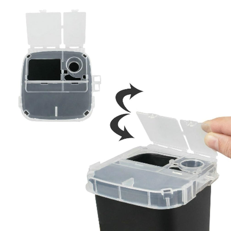 [Australia - AusPower] - Portable Sharps Container for Beauty Salon,Needle Disposal Bin for Professional Labs and Home Use,Small Containers for Outdoor (Black) Black 