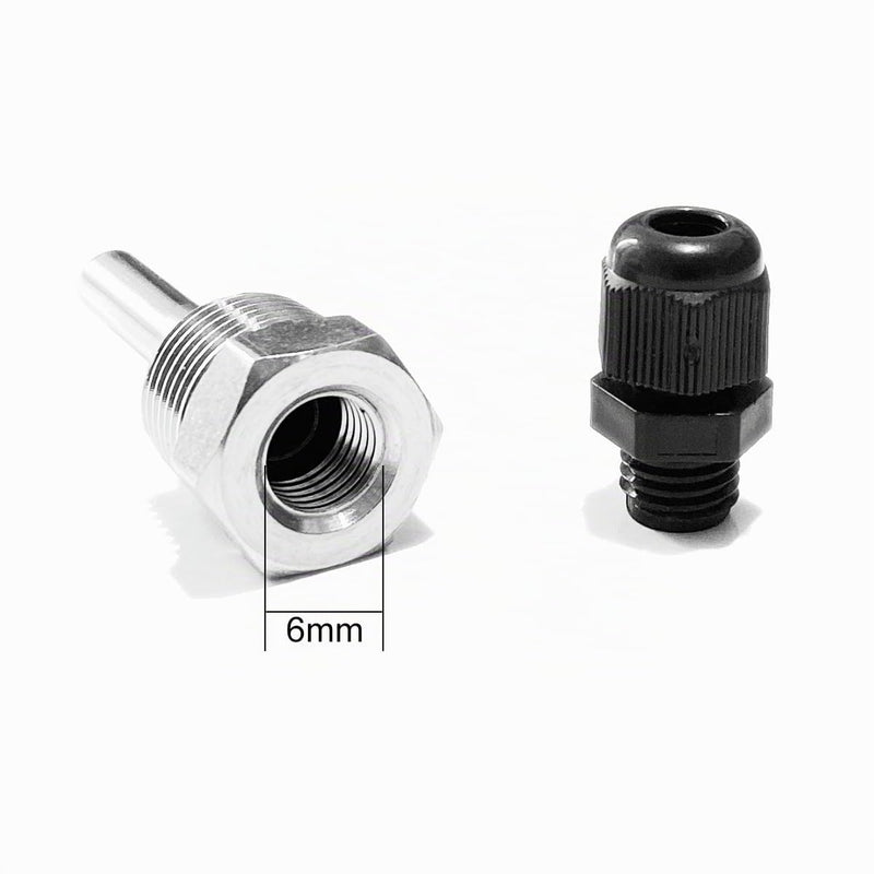 Immersion Sleeve 1/2 Inch, Set of 2 Temperature Sensors, Stainless Steel, 8 x 50 mm | Immersion sleeves, stainless steel immersion sleeve thread for temperature sensor