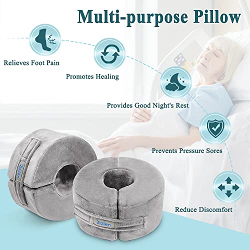 Foot Support Pillows Ankle Foot Elevation Pillow Heel Protectors for Sleeping Ankle Wedge Protector Bed Sore Cushion Foot Rest Pillow Supports Leg Feet Ankle Cushion (Medium, 1 Pair) Medium