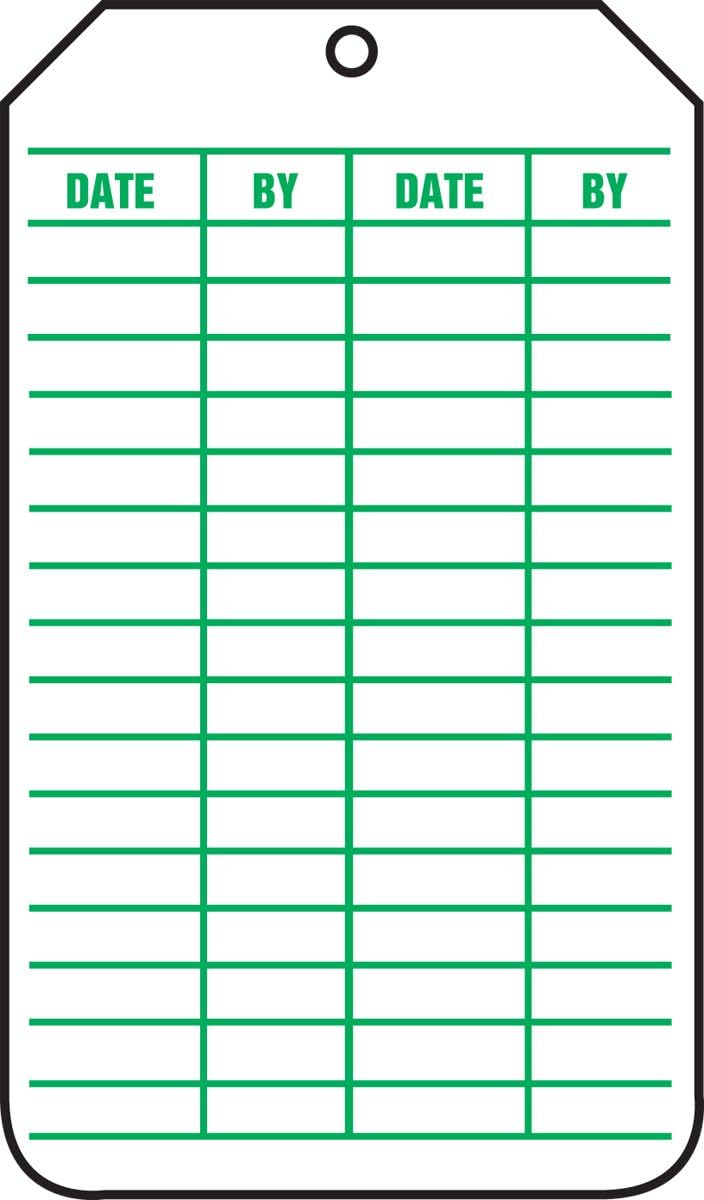Accuform Signs TRS317CTP Scaffold Status Tag, Legend"Scaffold Inspection", 5.75" Length x 3.25" Width x 0.010" Thickness, PF-Cardstock, Green on White (Pack of 25)