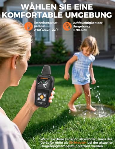 ET01PRO 5-in-1 EMF Meter - Electrosmog Meter with EF/MF/RF/Temperature/Humidity, Max/Min/Memory, Ideal for Professionals, Home & Ghost Hunting