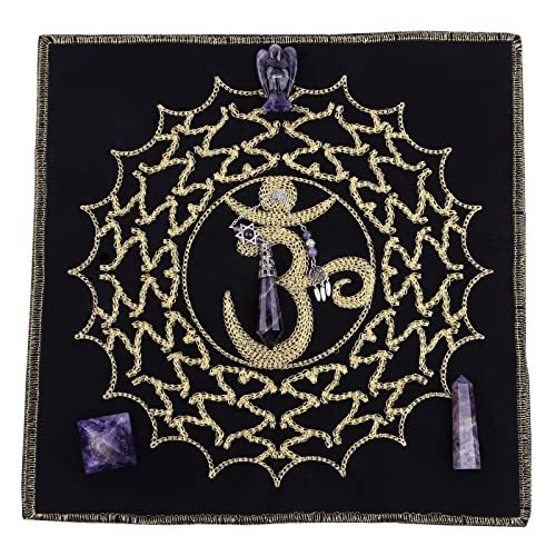 Rockcloud Amethyst Angel Pyramid Totem Energy Mat Meditation Kit Purple Amethyst Crystal