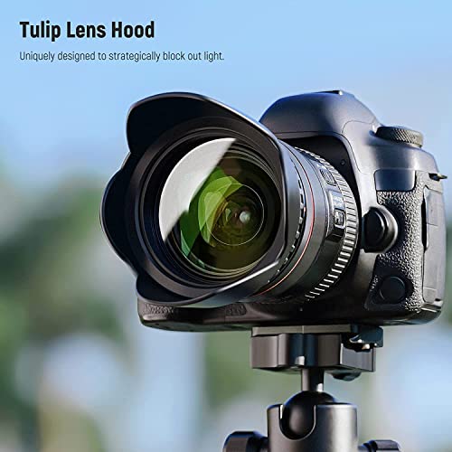 NEEWER 67mm Lens Filter Kit: UV CPL, FLD, ND2, ND4, ND8, Lens Hood & Cap