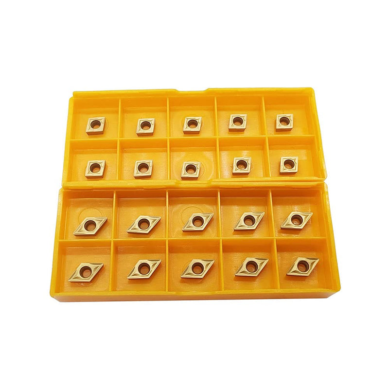 [Australia - AusPower] - CCMT21.51 CCMT060204 DCMT21.51 DCMT070204 Carbide Turning Inserts,CCMT Insert DCMT Insert Mutilayer Coated Lathe Replacement Inserts for Lathe Turning Tool Holder Boring Bar,20 Pieces 20pcs CCMT21.51+DCMT21.51 