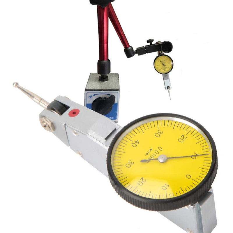 [Australia - AusPower] - Ouitble Dial Gauge 0-0.8mm Dial Gauge Dovetail Rails Dial 0.01mm High Precision Measuring Tool for Mechanical Processing Inspection 