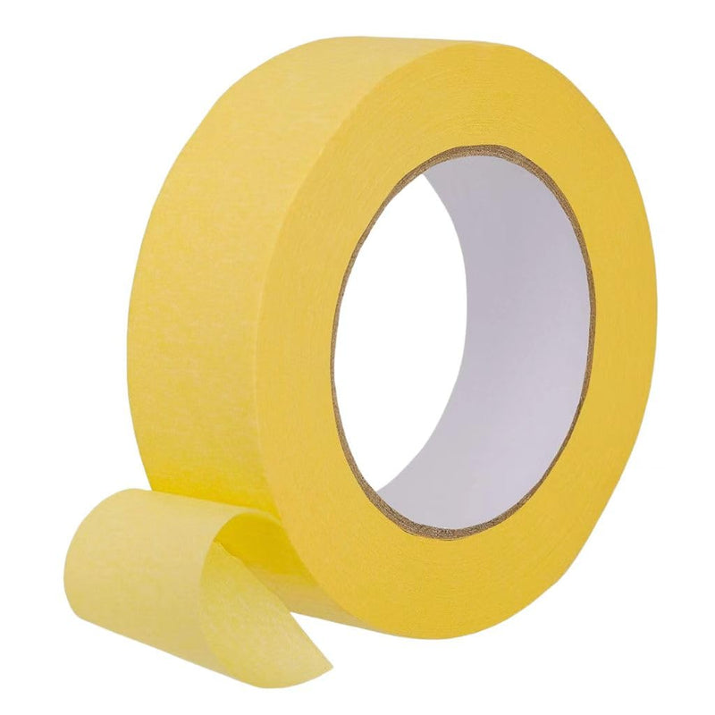 Automotive Refinish Masking Tape Yellow 36mm x 55m, Cars Vehicles Auto Body Paint Tape, Automotive Painters Tape Bulk Set for Precise Auto Painting and Detailing(2 Roll-Yellow) 2 Roll-Yellow