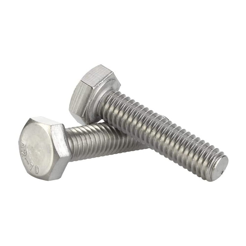 [Australia - AusPower] - M8 x 25mm Hex Head Screw Bolts, Fully Threaded, Stainless Steel 18-8, Plain Finish, Quantity 25 M8-1.25 x 25mm 