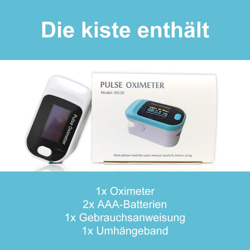 Pulse Oximeter, Measurement of Oxygen Saturation (SpO2) and Heart Rate (Pulse), Finger Oximeter with Color Display, Painless Finger Application