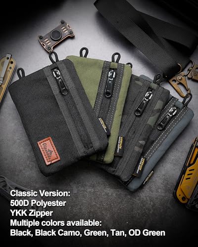 VIPERADE VE1 Pocket Organizer, EDC Pouch for Men, EDC Organizer Storage EDC Gears, Multitool Pocket Pouch Hold Your Flashlight/Pocket Knife, Pen, Notebook Green