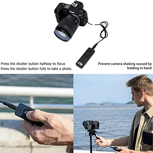 JJC RF Mount Auto Focus Macro Extension Tube Set & RS-60E3 Remote Switch Shutter Release Cord for Canon EOS R/RP / R6 / R6 Mark II / R7 / R8 / R10 / R100 Cameras