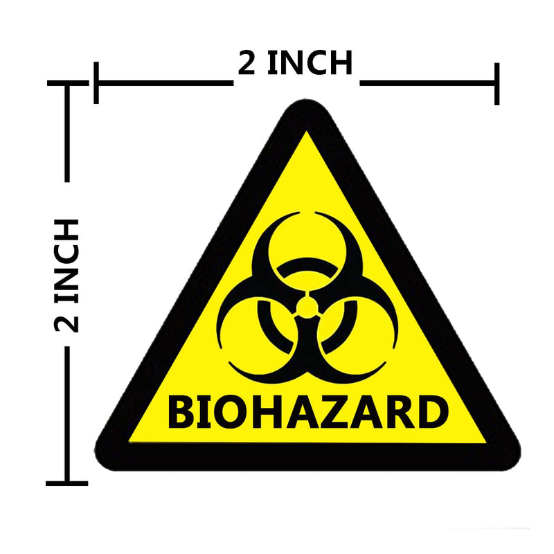 Hard Hat Stickers,Biohazard Warning Labels for Labs,Hospitals,Industrial,2 Inch,500 Pcs Per Roll