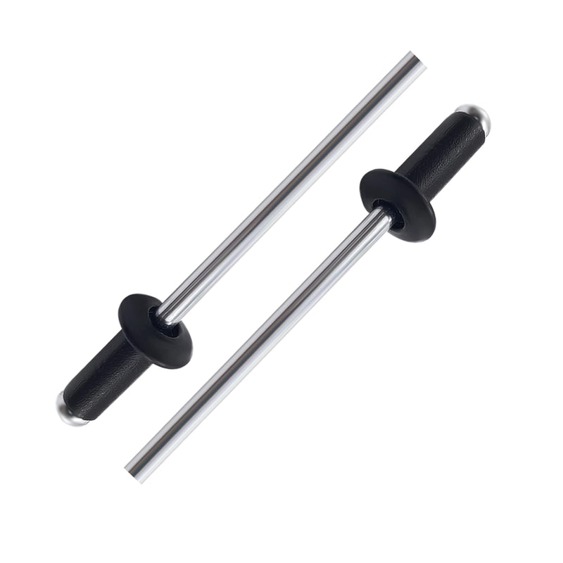 [Australia - AusPower] - 200pcs Black 1/8" x 3/8" Aluminum Blind Rivets, 3.2 x 9.5mm Pop Rivets,Aluminum Grip and Steel Mandrel 1/8"*3/8" 