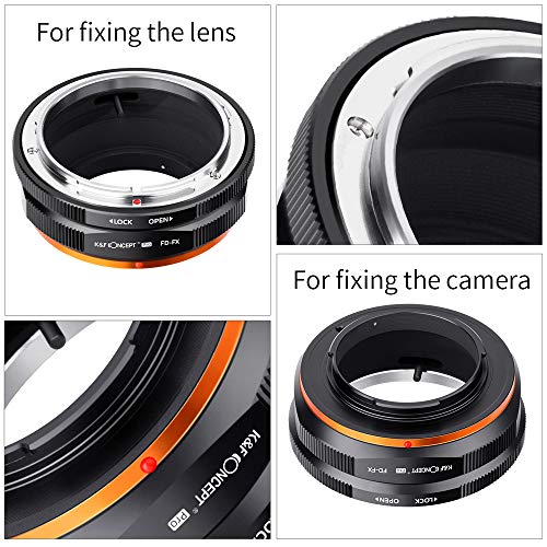 K&F Concept Lens Mount Adapter Compatible for Canon FD FL Lens to Fujifilm Fuji X-Series X FX Mount Mirrorless Cameras with Matting Varnish Design for Fuji XT2 XT20 XE3 XT1 X-T2