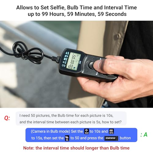JJC Intervalometer Timer Remote for Panasonic G7 G9 II G85 GH7 GH6 GH5 GH5S For Select Panasonic Camera