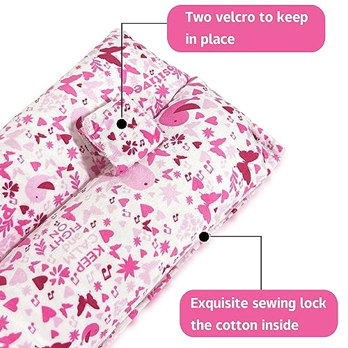 Supfitness Mastectomy Pillow Hysterectomy Pillows C Section Recovery Must Haves Essentials Products Seat Belt Cushion Post Surgery Gifts for Women Breast Pillow Cushion with Insert Ice Pockets Pink Butterflies