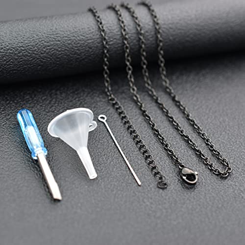 Our Father Lord's Prayer and Cross Urn Pendant Necklace Cremation Urn Necklace Cremation Jewelry Stainless Steel Rectangle Cremation Pendant Memorial Ashes Keepsake Urn Necklace Black