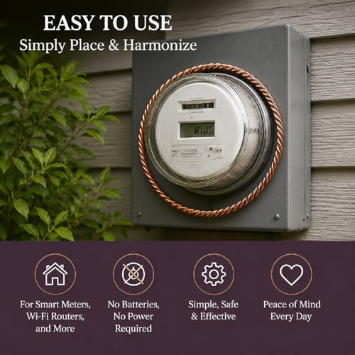 6.5'' Large Copper Tensor Ring for EMF Protection, Smart Meter & Electric Meter Shielding, Energy Balance Copper Ring 6.5''