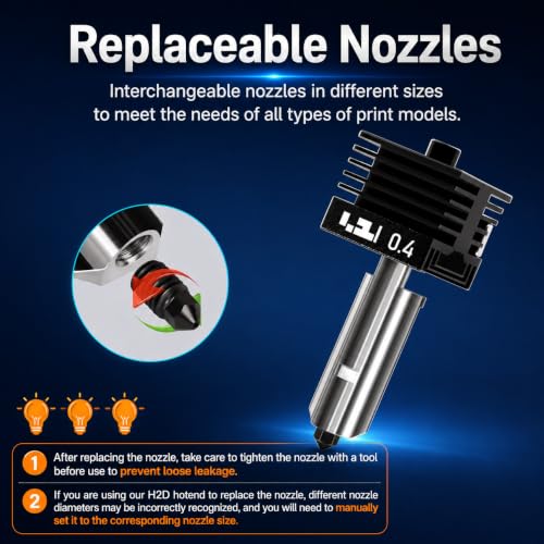 3PCS 0.4mm Hotend Compatible with Bambu Lab X2D/P2S/H2S/H2D/A1/A1 Mini – Quick Swap Extruder Print Head with 3 Silicone Cover Socks 0.4mm*3