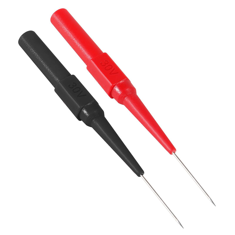 [Australia - AusPower] - 20pcs Test Back Probe Pin, 0.7mm Wire Piercing Probe Pin, Insulation Non-Destructive Stainless Steel Pin, Multimeter Probes Car Tester for 4mm Banana Socket 