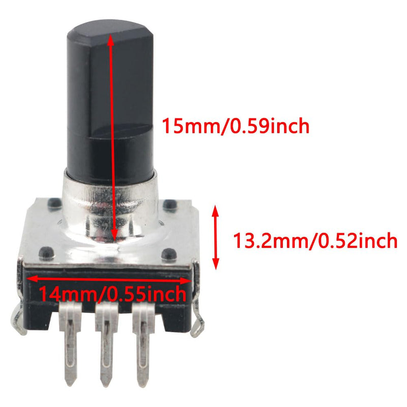 [Australia - AusPower] - 10PCS EC12 Audio Encoder 24 Pulse 360 Degree Rotary Digital Pulse Encoder Shank Length 15mm/0.59inch Without Switch EC12 Rotary Encoder for Robotics Camera Lens Computer Input Devices 