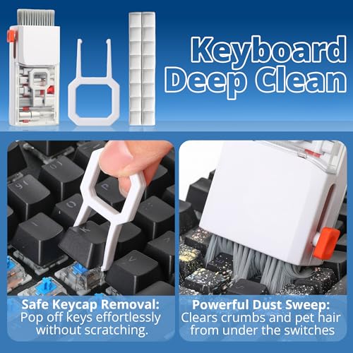 Keyboard Cleaner & Cleaning Kit, 32PCS Electronics Cleaner Set 13 in 1 White