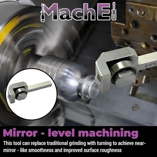 MachEL Burnishing Tool- Lite Series 3/8''X1/2''X2-3/8'' SHANK Light-Duty Roller Burnishing Tool HRC 18–68 | Precision Surface for Lathe Compact Design 3/8''X1/2''X2-3/8''- SHANK