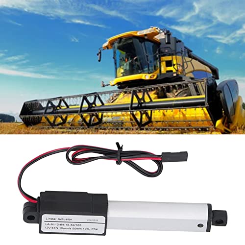Linear Actuator, 12V Mini Electric Waterproof Linear Motion Actuator with End Limit Switches Mounting Brackets, Maximum Force 64N Micro Linear Actuator for Electric Door Opener Window Opener(50mm) 50mm