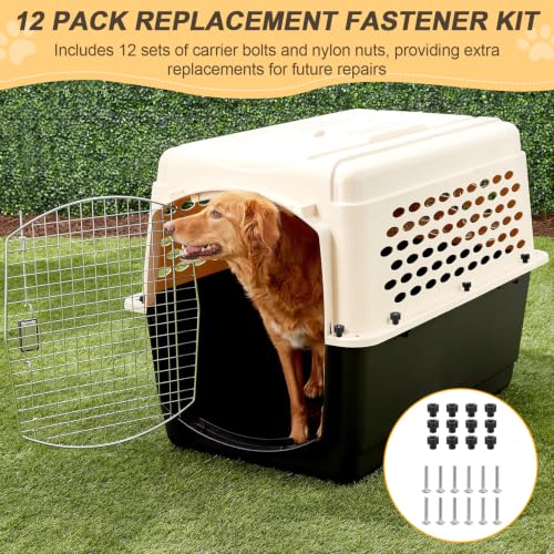 RPBKE 12-pack 1-1/4-inch metal bolt fasteners kit for pet kennel carriers