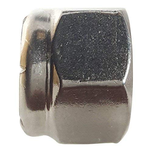 Fastenere Nylon Insert Hex Lock Nuts - 1"-14 Stainless Steel 18-8, Plain Finish, Corrosion-Resistant, Durable Hardware Nuts for Secure Fastening, Locking Nut, (5-Pack) 1-14 (5 Pack)