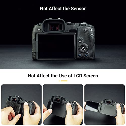 JJC Silicone Eyecup Viewfinder for Canon EOS R8 RP Camera, Extended Design For Canon EOS RP