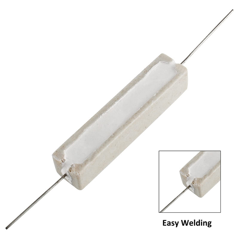 [Australia - AusPower] - 10Pcs Cement Resistor 10W 5 Ohm Resistor, Ceramic Resistor Power Resistor, Precharge Horizontal Resistors Wirewound Resistor, Flame Resistance 