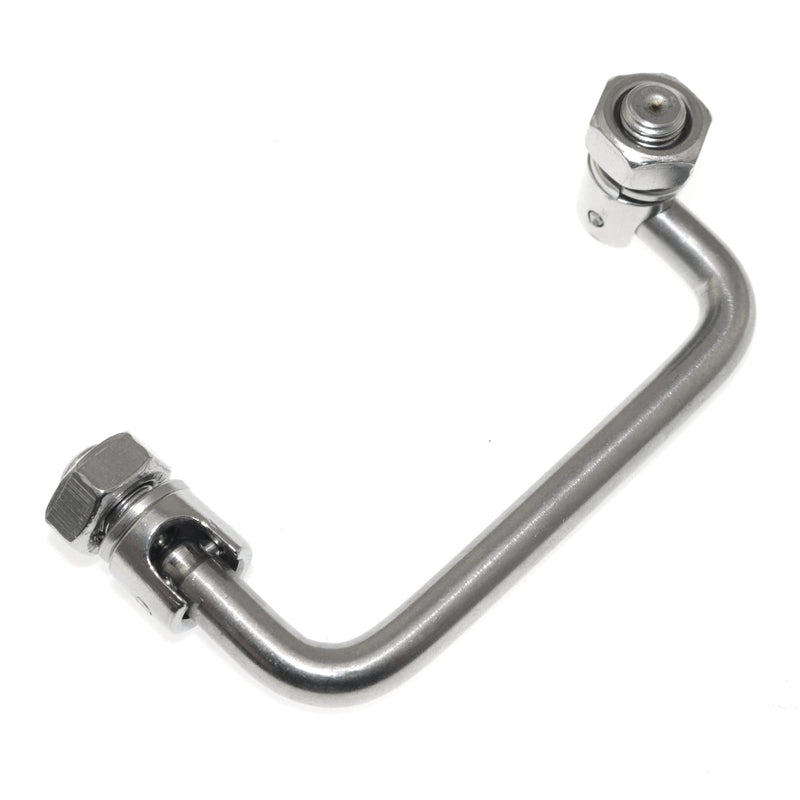 [Australia - AusPower] - 304 Stainless Steel U-Shaped Folding Metal Cabinet Handle Hole 90mm/3.5in Folding Handle Tool Box Handle 