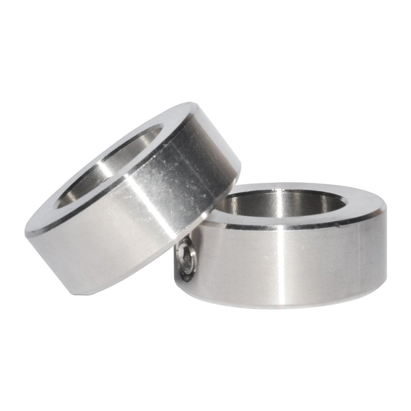 [Australia - AusPower] - 2Pcs Shaft Collar Set Screw 1.5 inch Bore 2.25 inch Out Diameter Silvery 304 Stainless Steel 1 1/2" 