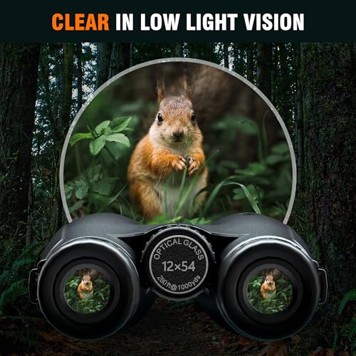 12x54 Binoculars for Adults High Powered - Large Eyepiece & Waterproof