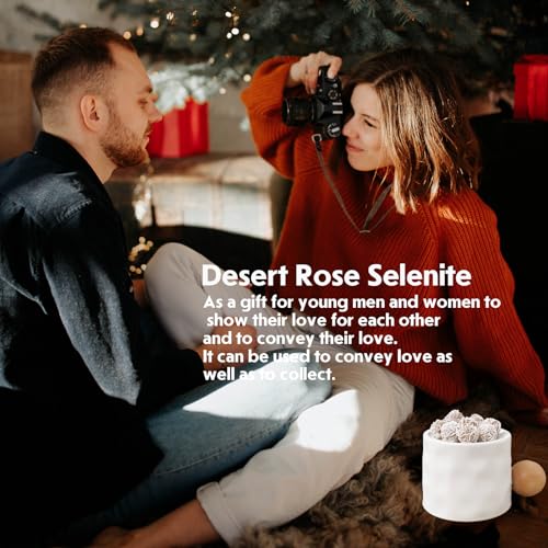 Apengshi 1/2lb Natural Desert Rose Selenite Crystal Rough Raw Stone Mineral Specimen Reiki Collection Energy Stone Home Decoration 0.5 lb