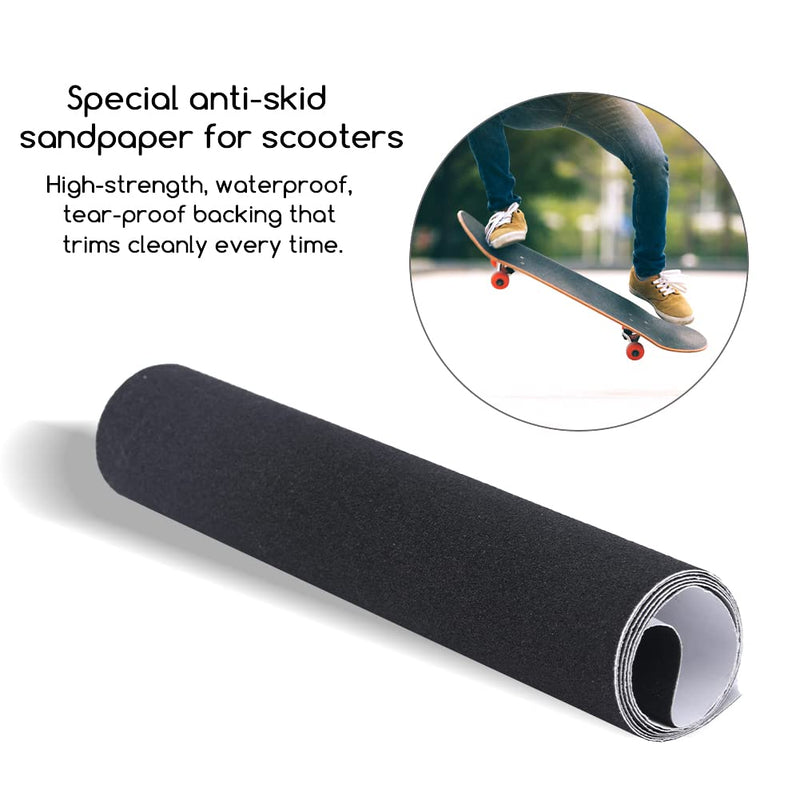 Kakalote Anti Slip Grip Tape, 9 × 33 inch Skateboards Sticker Waterproof Outdoor Grip Tape for Stairs Skateboards Scooters, Easy to Cut(Red) Red