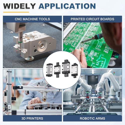 sourcing map 2Pcs MGN9H Linear Bearing Sliding Carriage Block with Mini Guide and Wrench for 9mm Linear Motion Slide Rail Guide, 3D Printer, CNC Machine 2