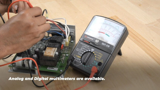 Gardner Bender GDT-3190 digital multimeter, red with black rubber boot and manual, 4-function, 14-range tester