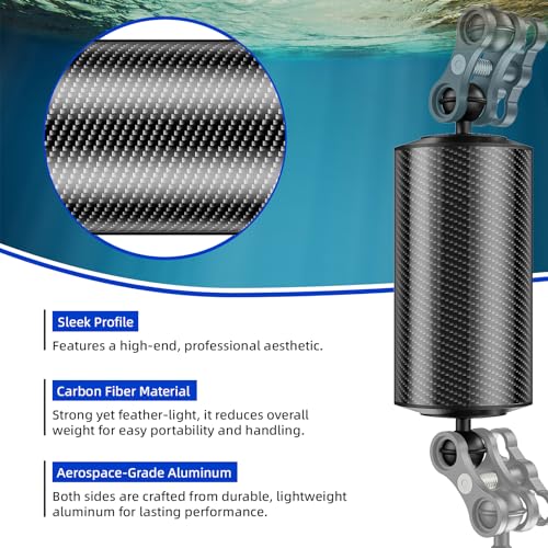 Luxagram D80mm 8'' Carbon Fiber Buoyancy Arm, Buoyancy Provided 620g 8''-D80mm