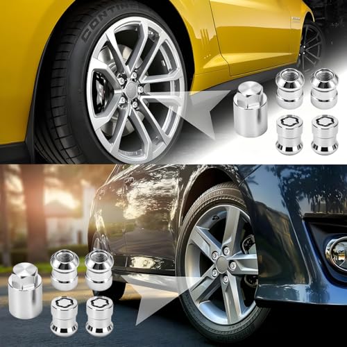 5 Pack M12 x 1.5 Wheel Locks Replacement for 00276-00900, Silver