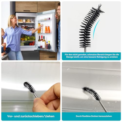 Flexible Pipe Cleaning Brush Narrow Drain Hole Hose Cleaning Tool Pipe Cleaning Brush Black Normale Feder