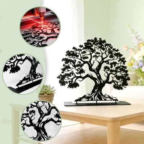 Metal Tree of Life Table Top Decor, Tree of Life Sculptures Tabletop, Metal Trees Tabletop Decor, Kitchen Table Centerpiece, Nature Artwork for Home, Spiritual Space