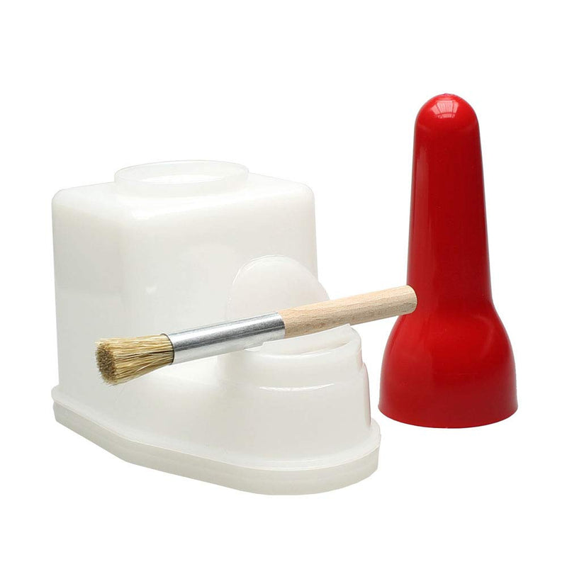 TS-Boy Premium Glue Pot and Glue Saver Container (with Brush) - Made in Germany - Size: Small 0.45L (15.2oz) - White HDPE Pot for Water & Solvent Based Adhesives Small 0.45L (15.2oz)