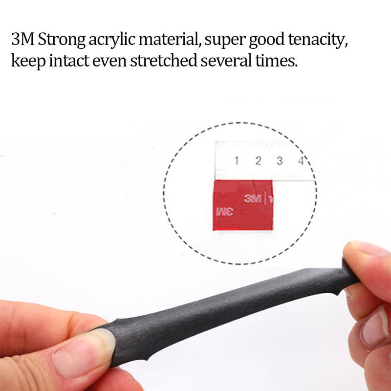 [Australia - AusPower] - Double Sided Heavy Duty Mounting Tape, Made of 3M Foam Tape, Waterproof and High Temperature Resistant Tape for Indoor Outdoor, Car, Home, Kictch and Office(Black, 1/4in*15.6ft) 