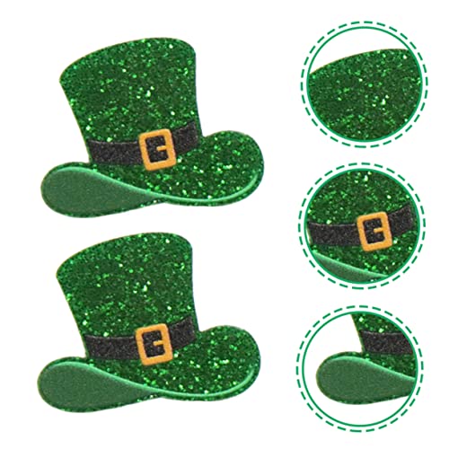 2 Pairs Hat Earrings Green Earrings for Women Studs Ladies Ladies Hats Winter St Patricks Day Dress up Trendy Acrylic Small Miss 2x1.6CMx5pcs Greenx5pcs