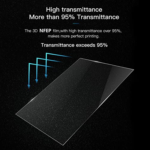 KOYOFEI 5PCS FEP 2.0 NFEP Film for Resin 3D Printer, nFEP(PFA) Release Film for ELEGOO Saturn 2, Sonic Mighty 8K 10.1'' LCD Resin 3D Printer 320x220x0.127mm