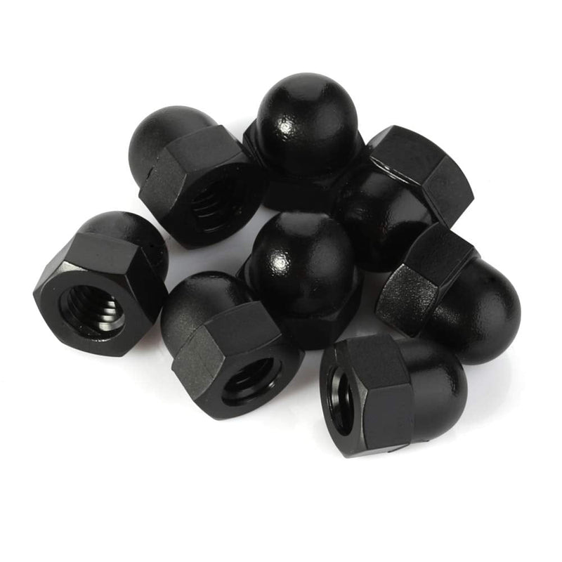 [Australia - AusPower] - M10-1.5 Acorn Nuts Nylon Hex Cap Nut Inner Threaded Protection Cover, Black, Quantity 25 M10-1.5 