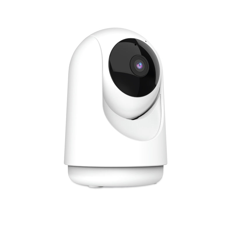 Feit Electric Indoor Security Camera with Motion Detection, 30ft. Night Vision, Pan and Tilt Head, 2.4GHz WiFi, 2-Way Audio, 1080p HD, Works with Alexa & Google Asst, Plug-in, White, CAM/PAN/WiFi/G2 PLUG-IN DESK CAMERA
