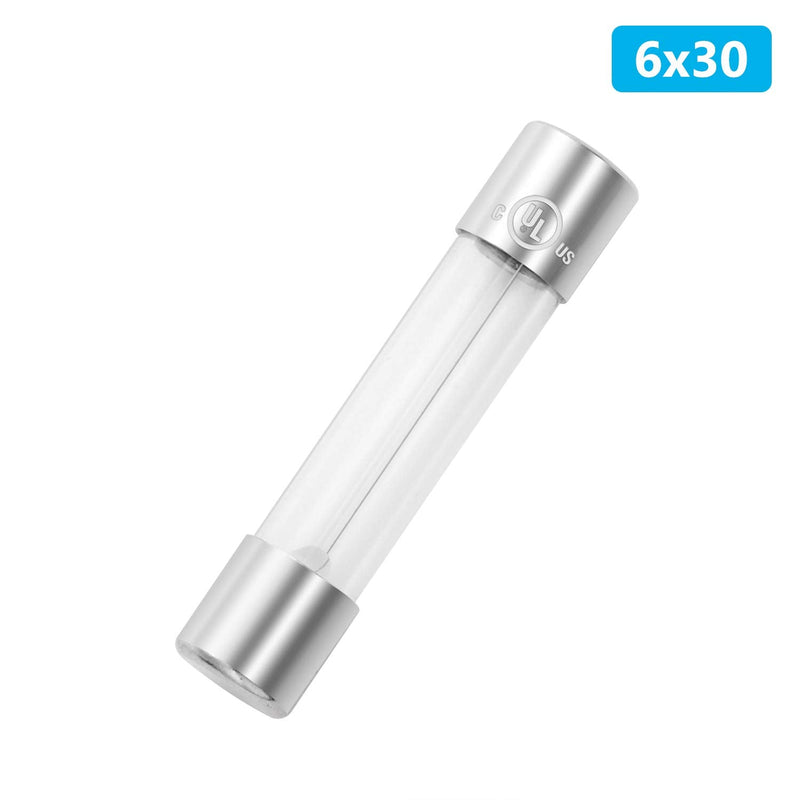 [Australia - AusPower] - Chanzon(Pack of 20Pcs) UL Listed 6x30mm 5A 250V/125V 5 Amp Glass Fuses Fast Blow Cartridge Tube Fuse f5al 125 V / 250 V (6.4mmx30.3mm) 6x30mm without lead 