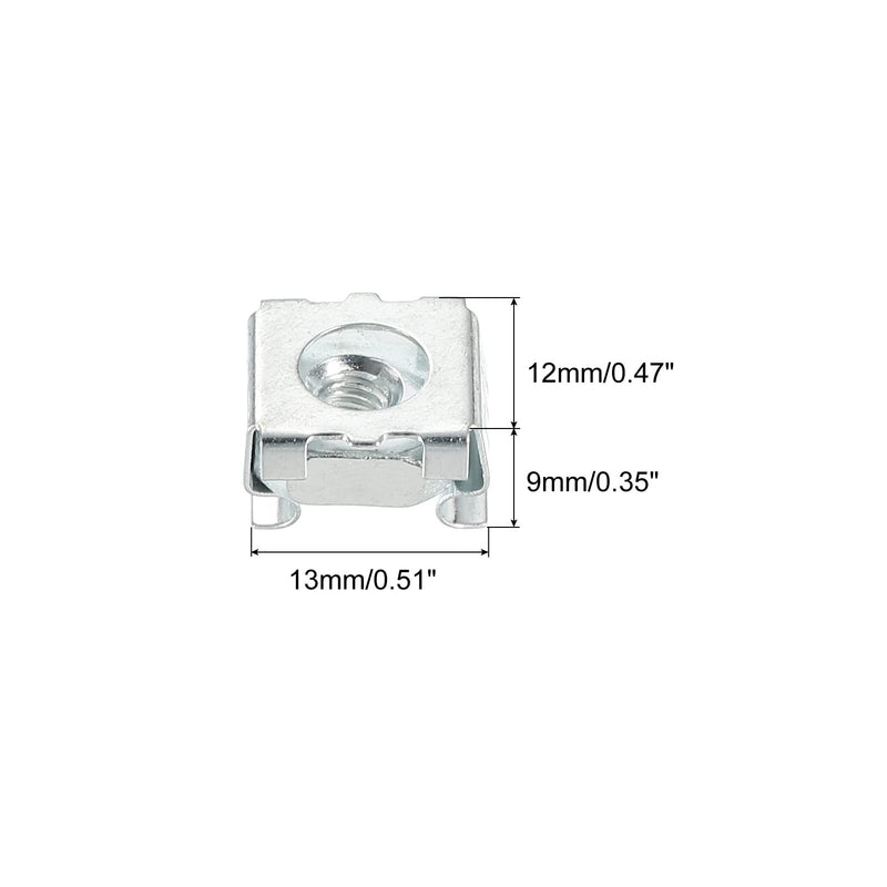 [Australia - AusPower] - PATIKIL M4 Cage Nuts Carbon Steel Zinc Plated for Server Rack Cabinets, Silver Tone Pack of 30 